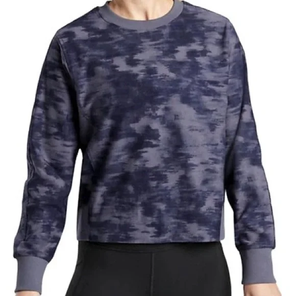 Athleta Blue Farallon Print Sweatshirt - Picture 1 of 8
